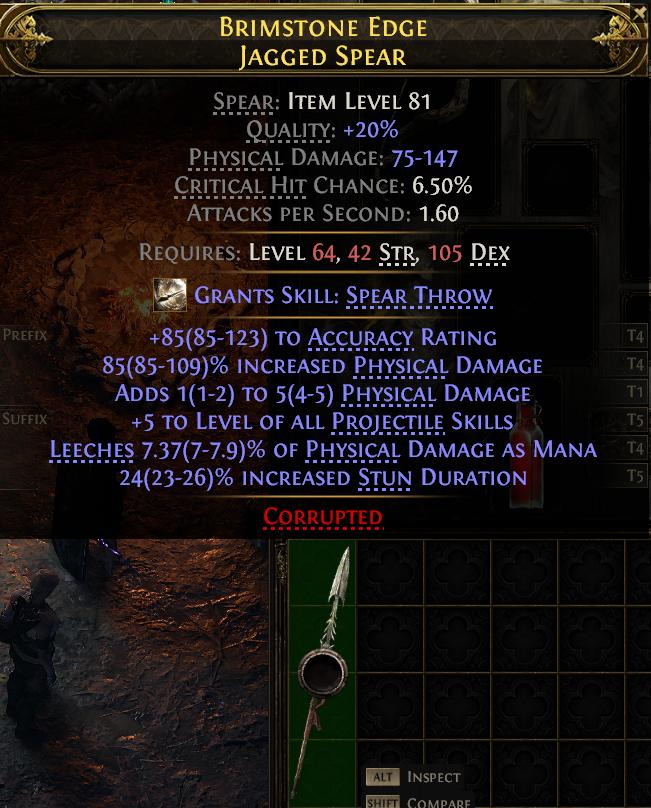 Brimstone Edge Jagged Spear