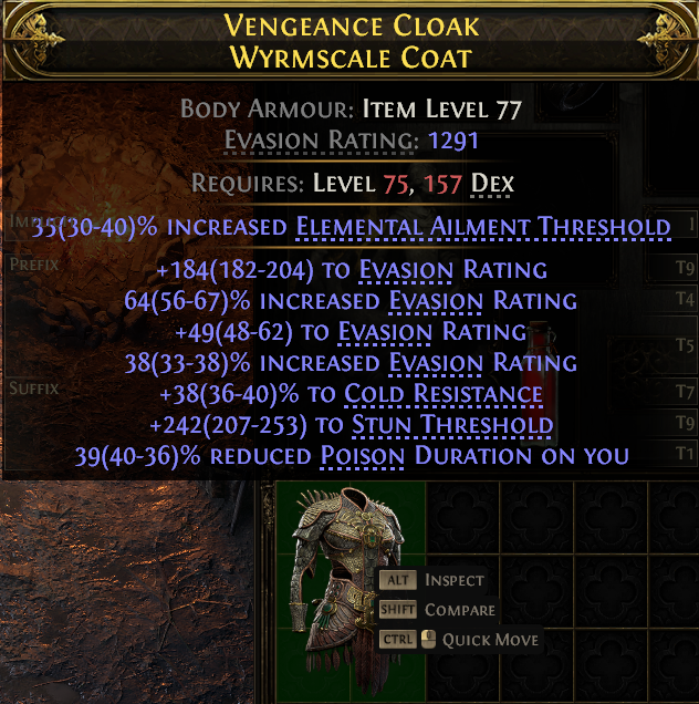 Vengeance Cloak Wyrmscale Coat