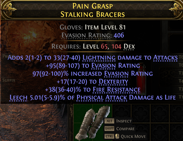 Pain Grasp Stalking Bracers