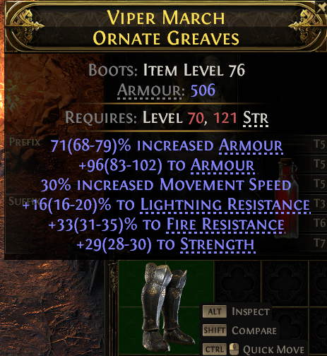 Viper March Ornate Greaves