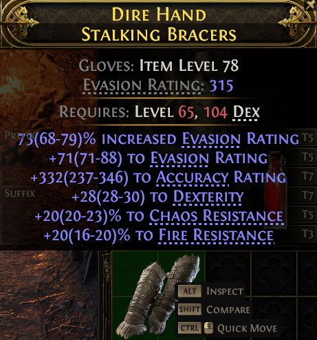 Dire Hand Stalking Bracers