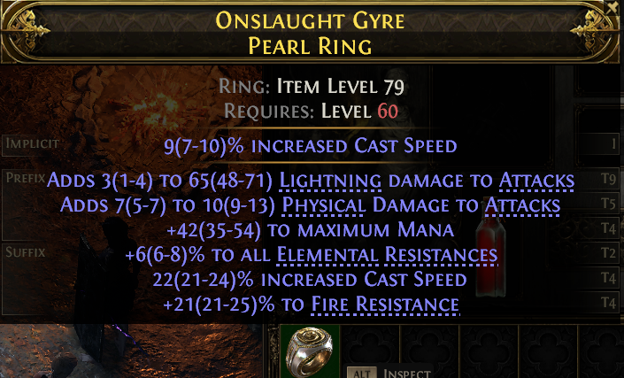 Onslaught Gyre Pearl Ring
