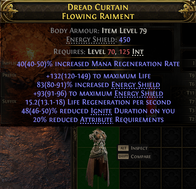 Dread Curtain Flowing Raiment