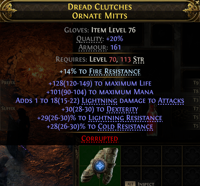 Dread Clutches Ornate Mitts