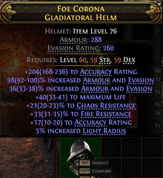 Foe Corona Gladiatoral Helm