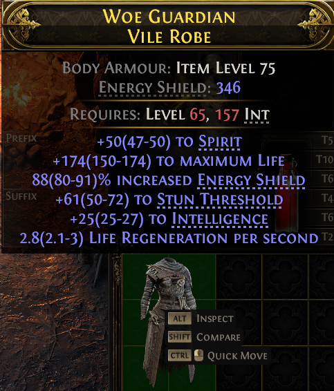 Woe Guardian Vile Robe