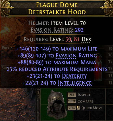Plague Dome Deerstalker Hood