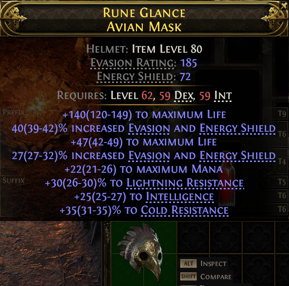 Rune Glance Avian Mask