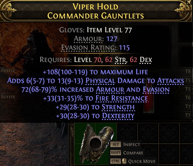 Viper Hold Commander Gauntlets