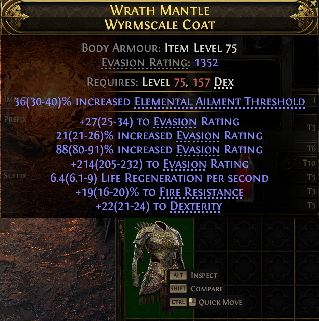 Wrath Mantle Wyrmscale Coat