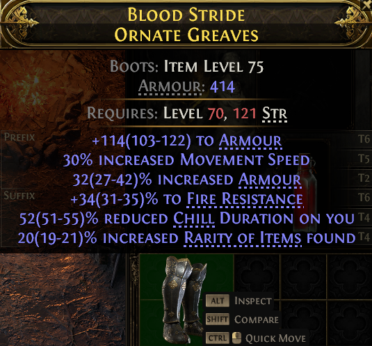 Blood Stride Ornate Greaves