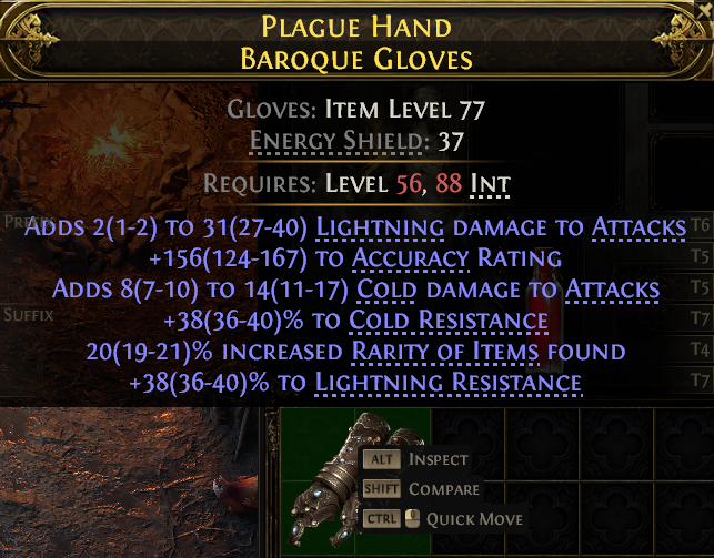 Plague Hand Baroque Gloves