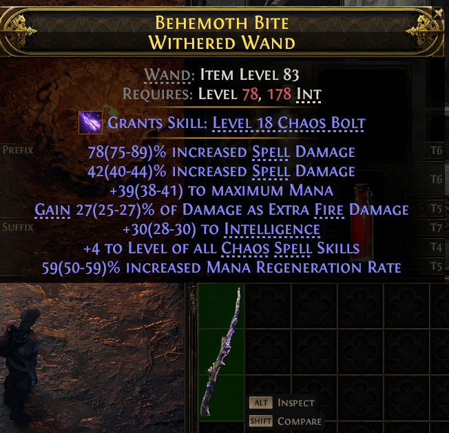 Behemoth Bite Withered Wand