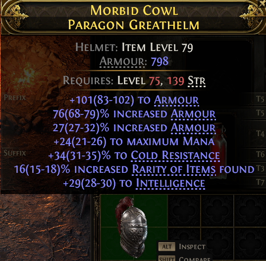 Morbid Cowl Paragon Greathelm