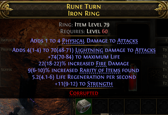 Rune Turn Iron Ring