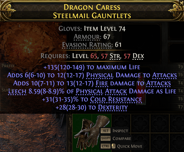 Dragon Caress Steelmail Gauntlets