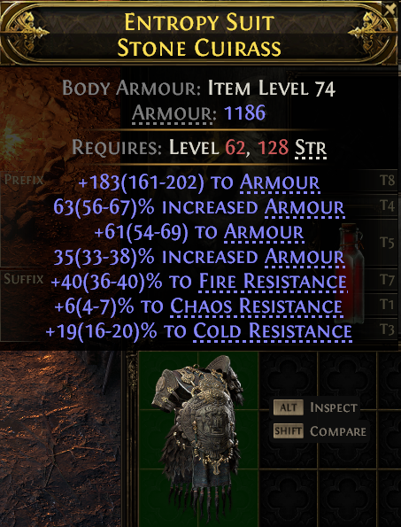Entropy Suit Stone Cuirass