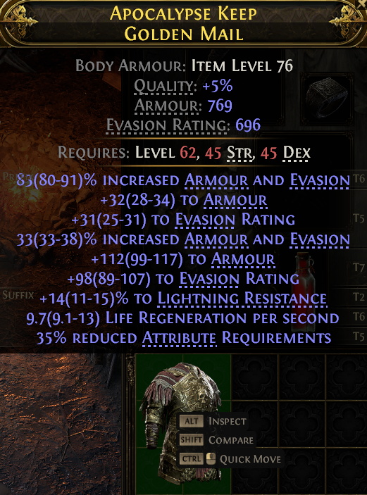 Apocalypse Keep Golden Mail