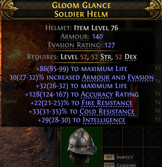Gloom Glance Soldier Helm