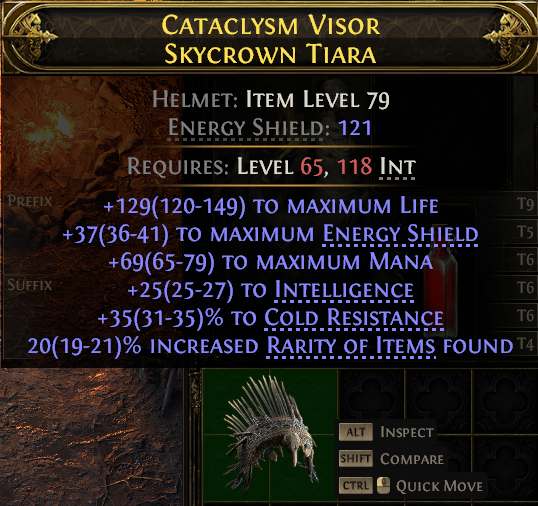 Cataclysm Visor Skycrown Tiara
