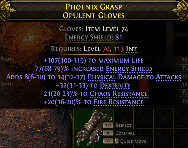 Phoenix Grasp Opulent Gloves